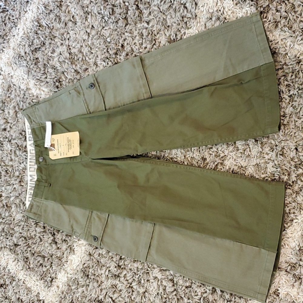 Denim Dungaree (Japanese Brand) Wide Leg Cargo Pants
